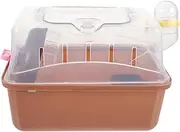 Compact Travel Pet Cage Small Pet Carrying Case for Hamsters Mice Ferrets Plastic Holder