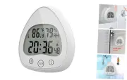 Bathroom Digital Wall Clock Mute Shower Kitchen Timer Super Waterproof Fog