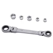 Handy and Reliable 6 in 1 Ratchet Spanner Set Gear and Jaw Heat Treated