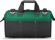 xinyee 16-inch Tool Bag Heavy Duty Tool Bags 600D Oxford Cloth Wide Mouth Electrician Tool Bag Organizer Professional Electricians Construction 14 Pockets Waterproof Tool Bag