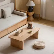 Mainn Natural Wood Color FAS-Graded Solid American Oak Rectangle Coffee Table