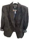 White House Black Market Black Black Tweed Blazer Size 14 New With Tags