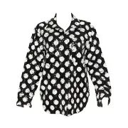 NWT MAEVE x ANTHROPOLOGIE Sequined Shirt Jacket, Black/White, Small