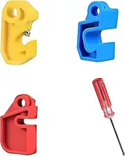 Circuit Breaker Lockout Device,Blue/Red/Yellow Locks with Universal Screwdriver for Secure Electrical Safety and Maintenance