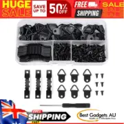 Picture Hanger Hook Set Frame Hanging Hardware Sawtooth Wall Hanger 251Pcs Black