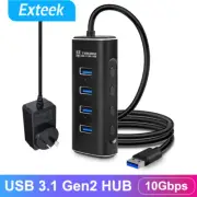 USB 3.1 Gen2 4 Ports USB Hub SuperSpeed 10Gbps Powered USB hub splitter Power AU