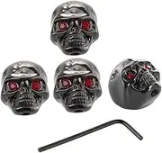BESTonZON 4pcs Electric Guitar Knob Cap Electric Guitar Knobs Input Volume Head Tone Skull Guitar Knobs Accessories Skulls Fits Metal Control Knob Bass Knob Black