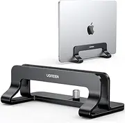UGREEN Vertical Laptop Stand Holder for Desk Adjustable, Aluminum Dock, Compatible with MacBook, Surface Book, Chromebook, up to 17.3 Inch, Black