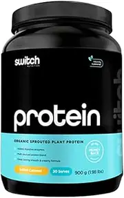 Switch Nutrition Organic Sprouted Plant Protein 30 Serves Salted Caramel