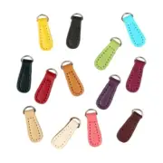 2 Pcs Practical Zippers Sliders Replacement Zippers Pulls PU Leather Zips Puller