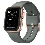 For Apple Watch SE,40-mm Case,Pin Buckle Silicone Watch Band,Olive