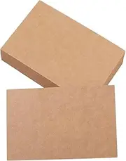SOFPLATE Pack of 50 Brown Note Cards Made of Paper Blank Cardboard Thick Heavy Smooth Double-Sided Rectangular Unlined Index Card Format for Recipes Greetings Drawings Postcards Flashcards Egg