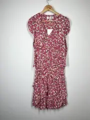 Diane Von Furstenberg Marcelle Dress Large L Pink Green White Mesh Knit