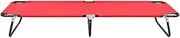 Camping Sunloungers Reclining Patio ChairsRed Steel Folding Sun Lounger
