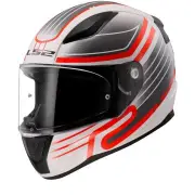 FF353 Rapid II Circuit White Red 06 Full Face Helmet