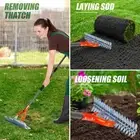Stainless Steel Handle Rake Premium Carbon Thatch with Adjustable Tines