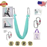Premium Nylon Aerial Yoga Hammock & Inversion Swing - Complete Hardware Included