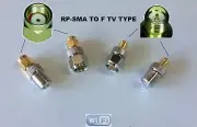 1x RP-SMA Male/Female To F TV Male / Female Jack Plug COAX RF Connector Adapter