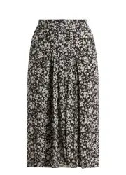 ISABEL MARANT ÉTOILE High Waist Floral In Multi Black White Skirt 4US