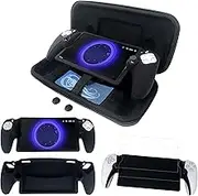 JDGPOKOO 6 in 1 Accessories Bundle for PlayStation Portal, Carrying Case with Silicone Protective Case Cover for Ps Portal, 2 Pack HD Screen Protector and Thumb Grip Caps for Ps5 Portal Accessories