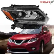 LED Headlight For 2014 15 2016 Nissan Rogue Headlamp Chrome Passenger Right Side (for: Nissan)