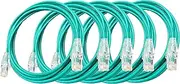 3 Feet Cat6A Ultra Slim Patch (28AWG) Cable (Green) 5-Pack (E09-003G-SL5)