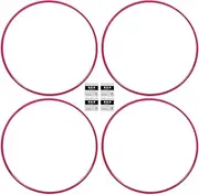4Pcs Wheel Rim Protector, Wheel Rim Protectors Guard Strip for 18 Inch Hub, Car Wheel Hub Rim Protector Ring, Universal Tire Trim, Easy to Install (Pink)