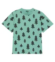 [Stella McCartney Kids] Stella McCartney Kids Printed cotton T-shirt Y 4 green