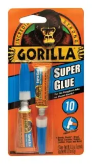 Gorilla 7800109 Straw/White Irritating Odor Super Glue Liquid 3 g. (Pack of 10)