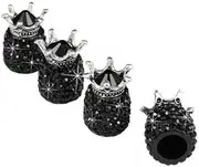 5x4 Pcs Tire/Wheel Air Pressure Valve Stem Caps for Auto Car Truck Black, Black, 6 Pcs