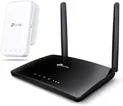 [TP-Link] Archer 4G Mesh System, Dual Band, Up to 300 Mbps, SIM Card Slot, Connects Up to 64 Devices, No Configurations Required, WiFi Router Mode (Archer MR400/RE300)