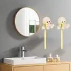 2Pcs Space Saving Suction Cup Toothbrush Holder for Household