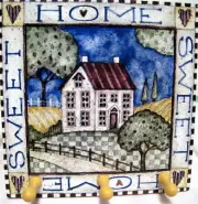 New Home Sweet Home Key Rack 3 Hooks For Keys Caps Towels Napkins Etc