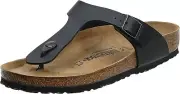 Birkenstock Women's Gizeh Black Birko Flor size 42 Regular Width New in Box!