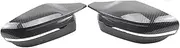 Carbon Fiber Glossy Black Replacement Side Mirror Covers Cap Compatible For BMW 3 4 5 7 8 Series G20 G21 G30 G38 G22 G23 G11 G12 G15 G16(RHD-Carbon Pattern)