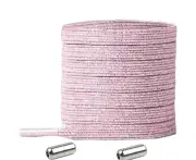 No Tie Locked Elastic Shoelace Shoe Lace Lazy Laces Sneakers Sports Adults Kids - NO.18 Glitter Pink