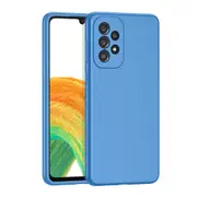 ZUSLAB Galaxy A33 5G Case Nano Silicone Shockproof Gel Rubber Bumper Protective Cover for Samsung - Blue