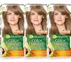 3 pcs Garnier Color Naturals 7.1 Ash Blonde Color hair