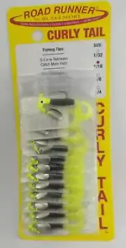 Blakemore 1602-30 1/16 oz Road Runner Curly Tail ChartHed BlkCharBody Card of 12