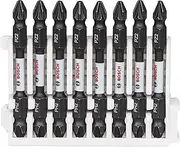 [Bosch] Accessories Professional 8-Piece Double Screwdriver Set (Impact Control, 8 x PH2-PZ2, Pick and Click, Accessories for Screwdrivers)