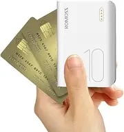 ROMOSS 10000mAh USB C Power Bank, Mini Portable Charger, 2 Outputs and 2 Inputs Battery Pack Compatible for iPhone 14/13/12//11, iPad, Galaxy S22/S21, GoPro and More(White)