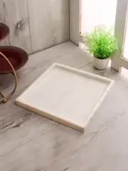 Marble Serving Tray, White Tray, Vanity Tray, Kitchen Tray Handmade in India