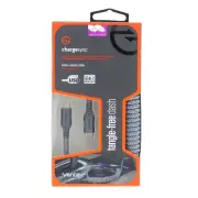 Ventev Braided Cable USB-C to USB-C 1 meter (3.2 ft) Helix Coiled Cable Gray NEW