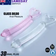 22cm Crystal Glass Anal Plug Beads Magic Wand Thruster Butt Dildo Dong Sex Toy