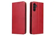 For Samsung Galaxy S24 FE 5G Case Leather Flip Wallet Folio Cover Red