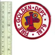 Golden (Jefferson County) CO Colorado Fire Dept. 3" hat/vest patch - NEW!