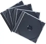 10 Pack 10.4mm Standard Clear CD Jewel Case,Single Disc Holder with Inserts Clips,Stylish and Functional CD Storage Boxes.