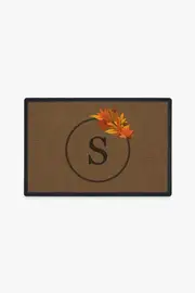 Harvest Leaves Monogram S Doormat