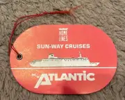 MV Atlantic Home Lines Sun-Way Cruise Ship Luggage Bag Tag
