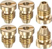 uxcell 6-Pack Foam Cannon Orifice Nozzle, 1.3mm Brass Universal Thread Tips for Snow Foam Lance/Garden Hose/Kitchen Cleaners, Sprayer Connector Replacement Nozzles
